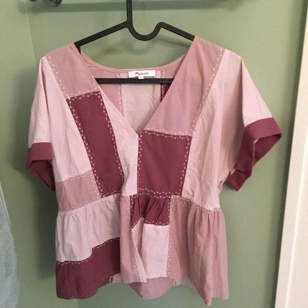 Madewell patchwork blouse